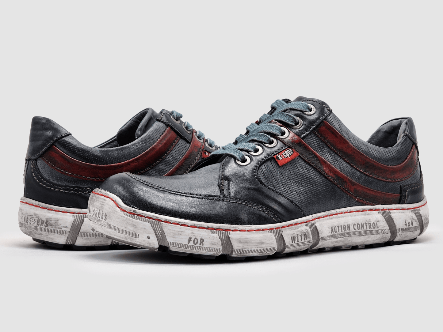 Men's Action Leather Shoes - Blue - Euro Shoe House