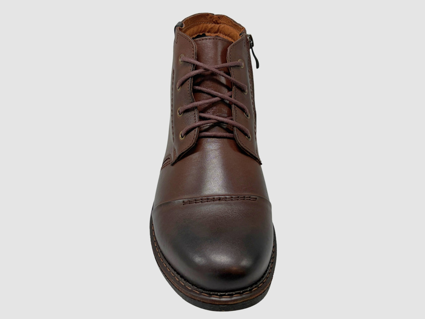 Men's Aron Leather Boots - Brown - Euro Shoe House