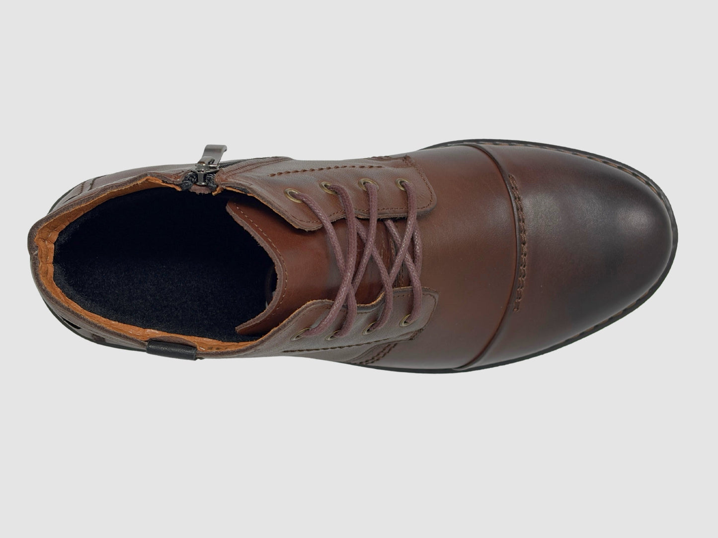 Men's Aron Leather Boots - Brown - Euro Shoe House