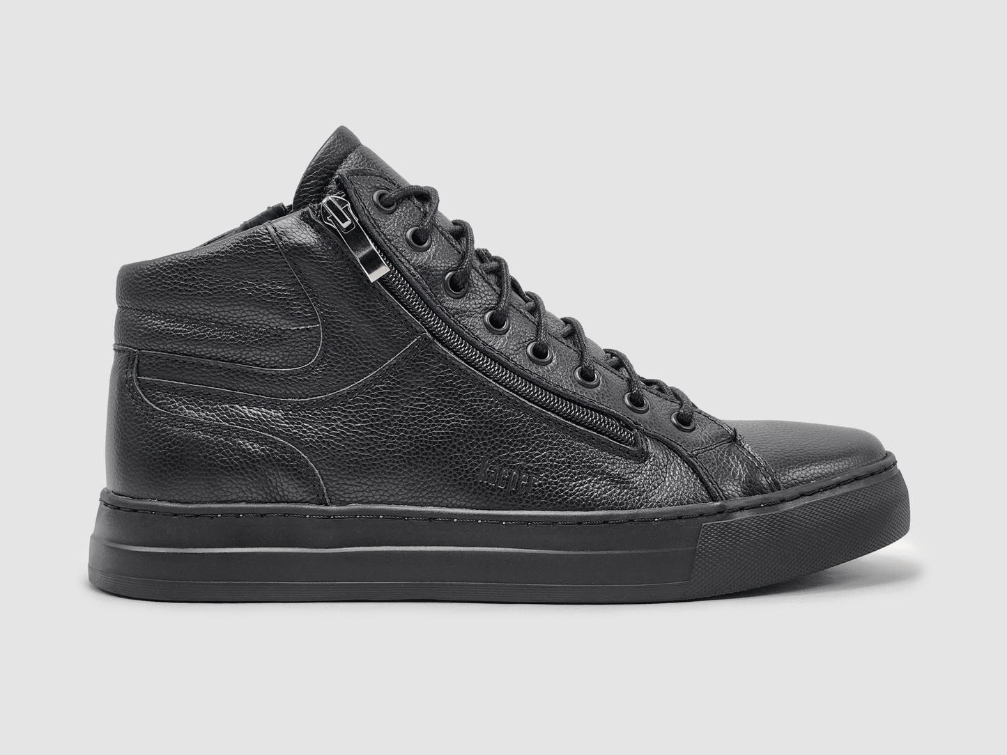 Men's Classic Zip - Up Leather Boots - Black - Euro Shoe House