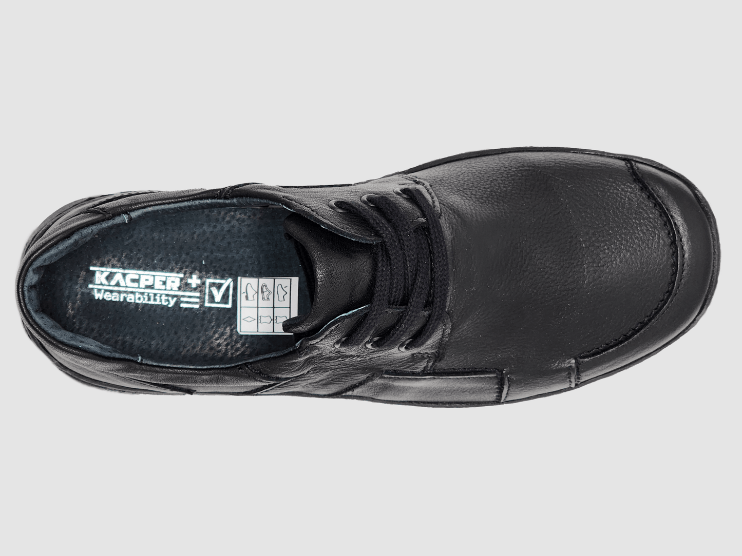 Men's Comfort Leather Shoes - Black - Euro Shoe House