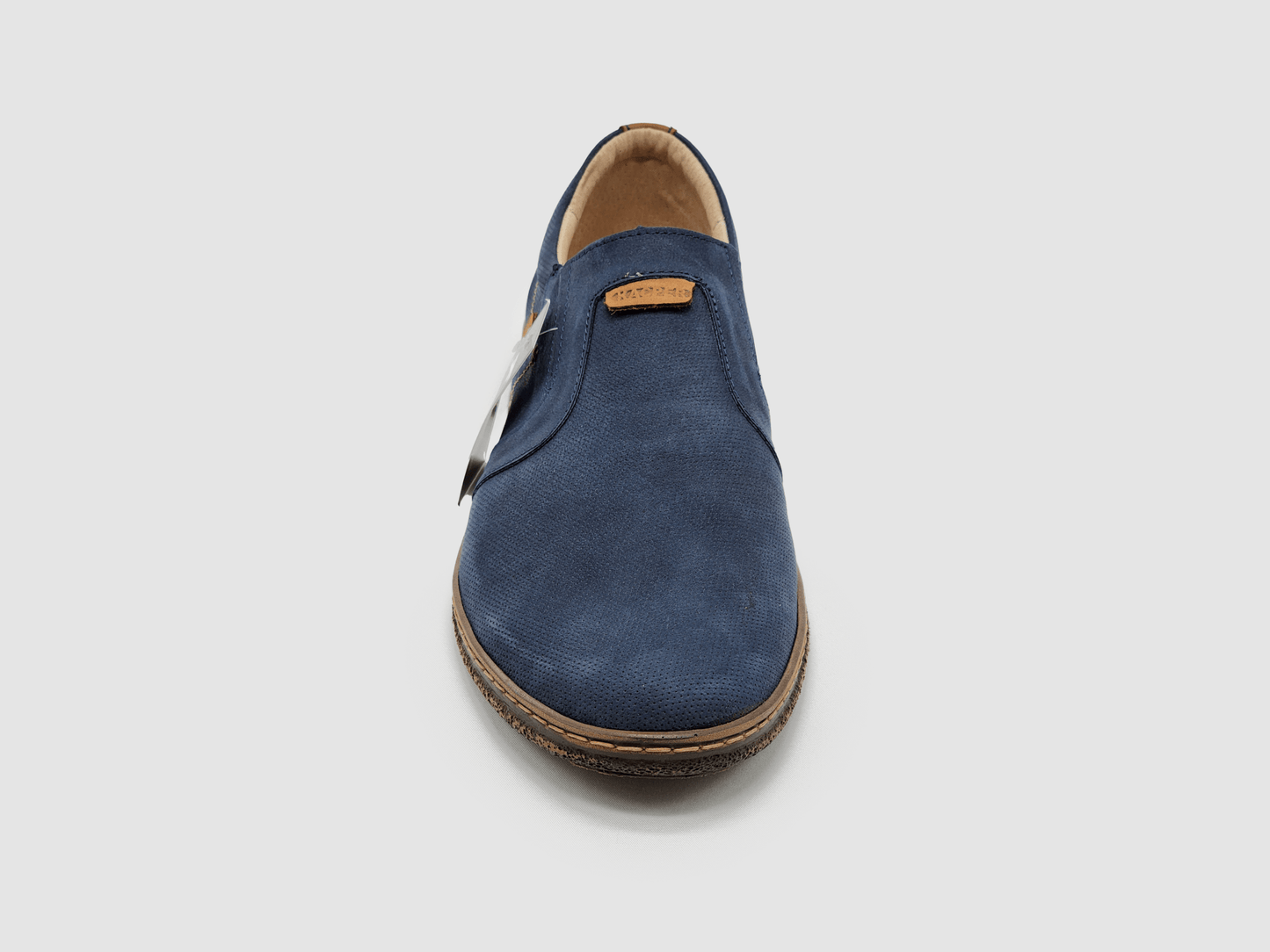 Men's Essential Leather Loafers - Navy - Euro Shoe House