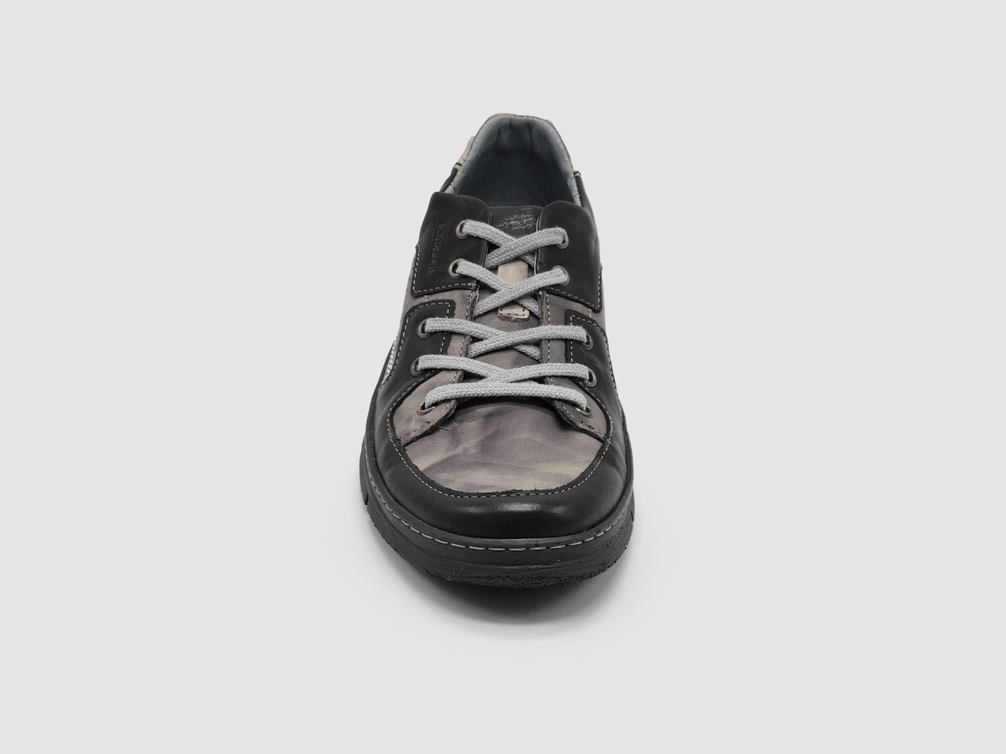 Men's Everyday Leather Shoes - Black/Grey - Euro Shoe House