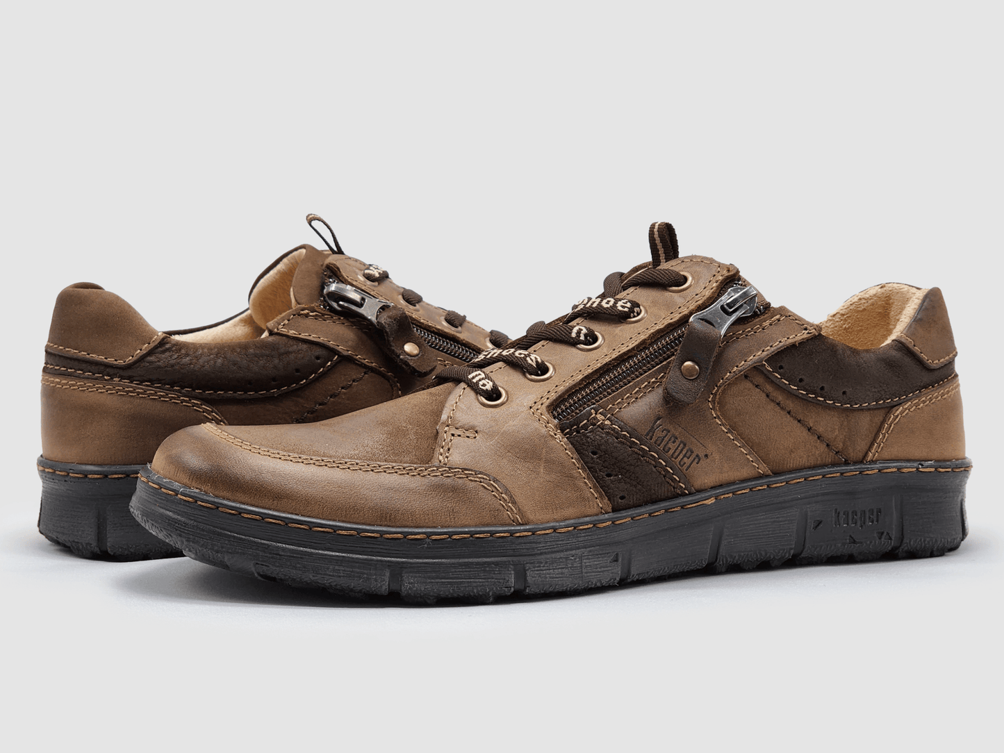 Men's Everyday Leather Shoes - Brown - Euro Shoe House