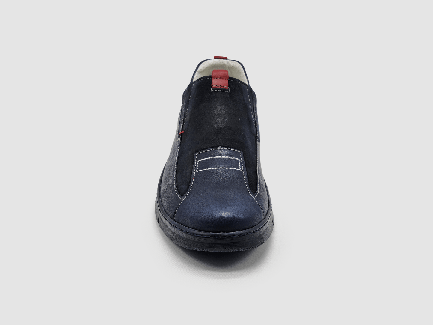 Men's Everyday Slip - On Leather Shoes - Navy - Euro Shoe House