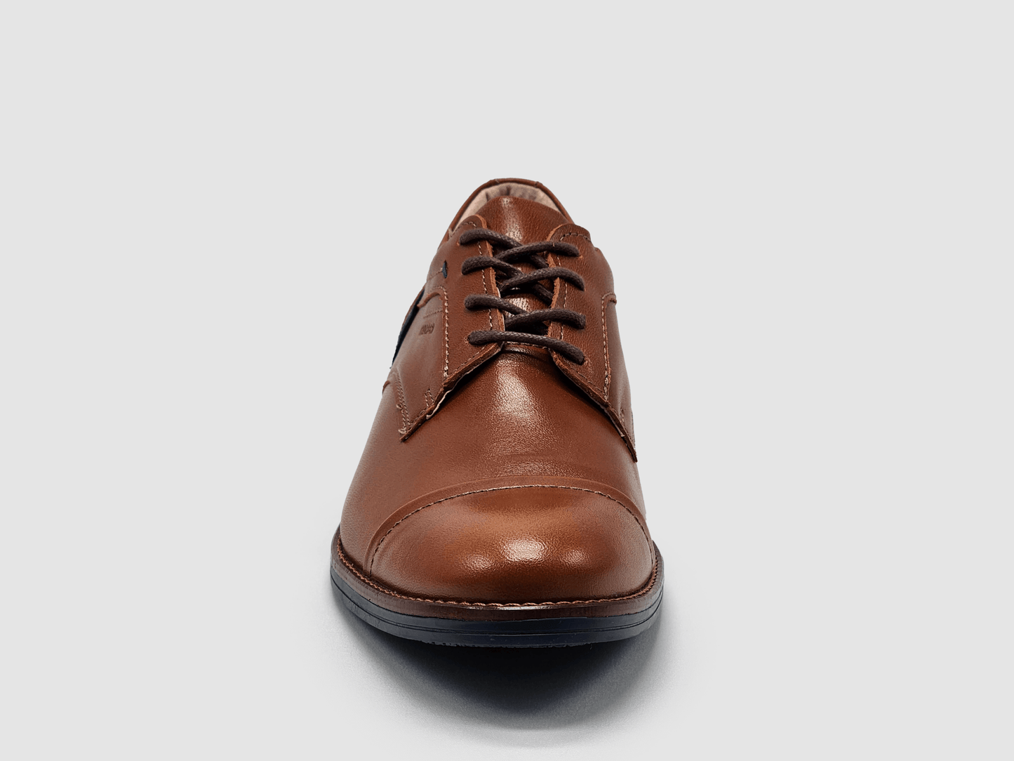 Men's Oxford Toe - Cap Leather Dress Shoes - Brown - Euro Shoe House