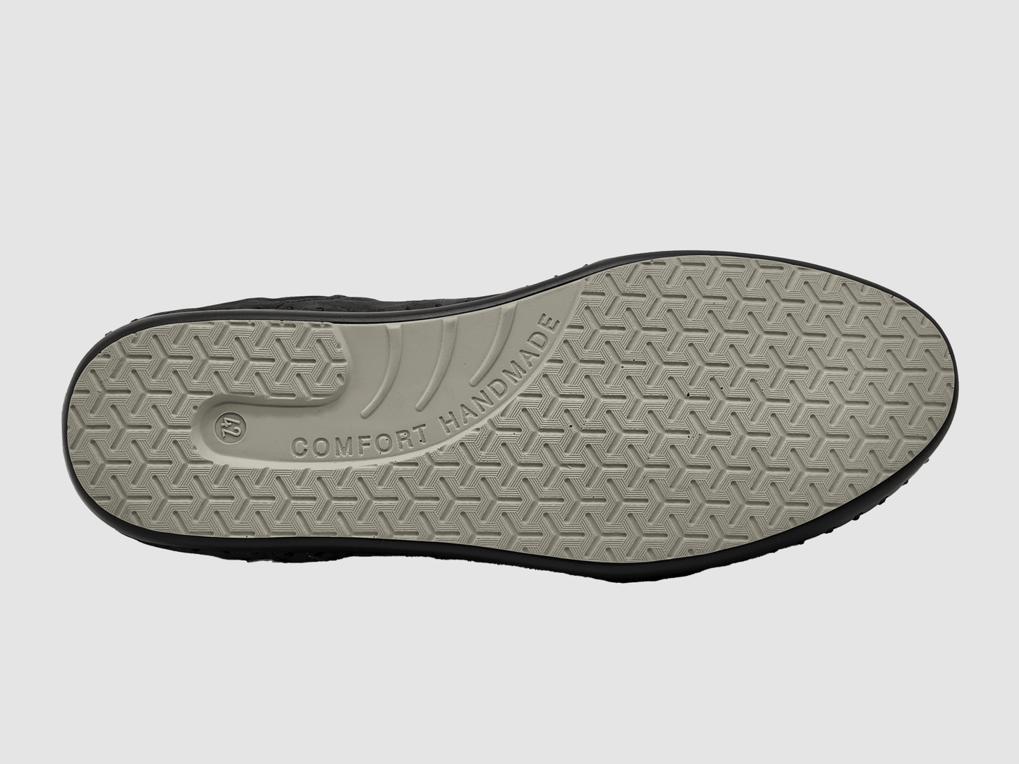 Men's Stitched Leather Shoes - Graphite - Euro Shoe House