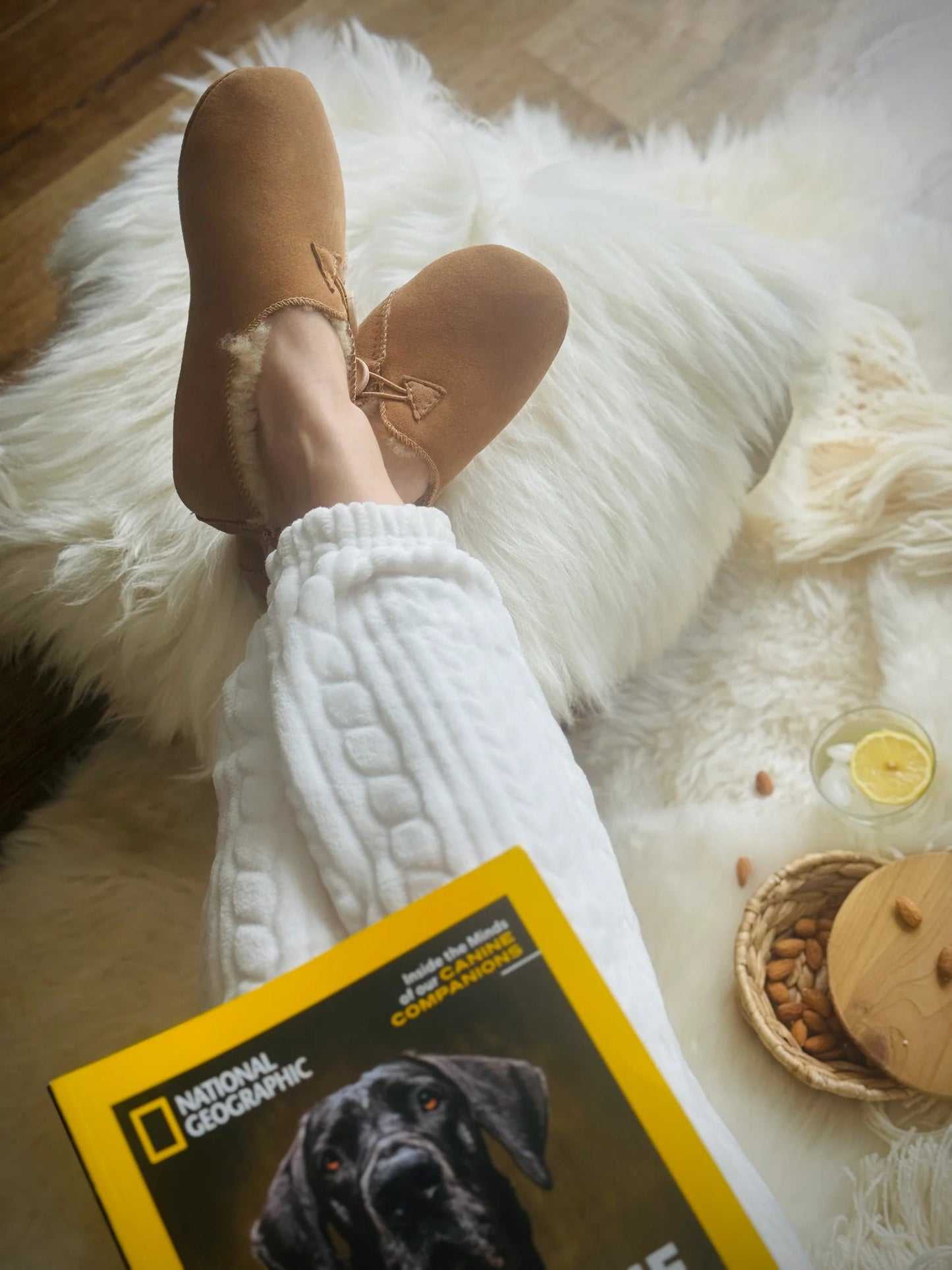 Unisex Boreal Sheepskin Slippers - Beige - Euro Shoe House