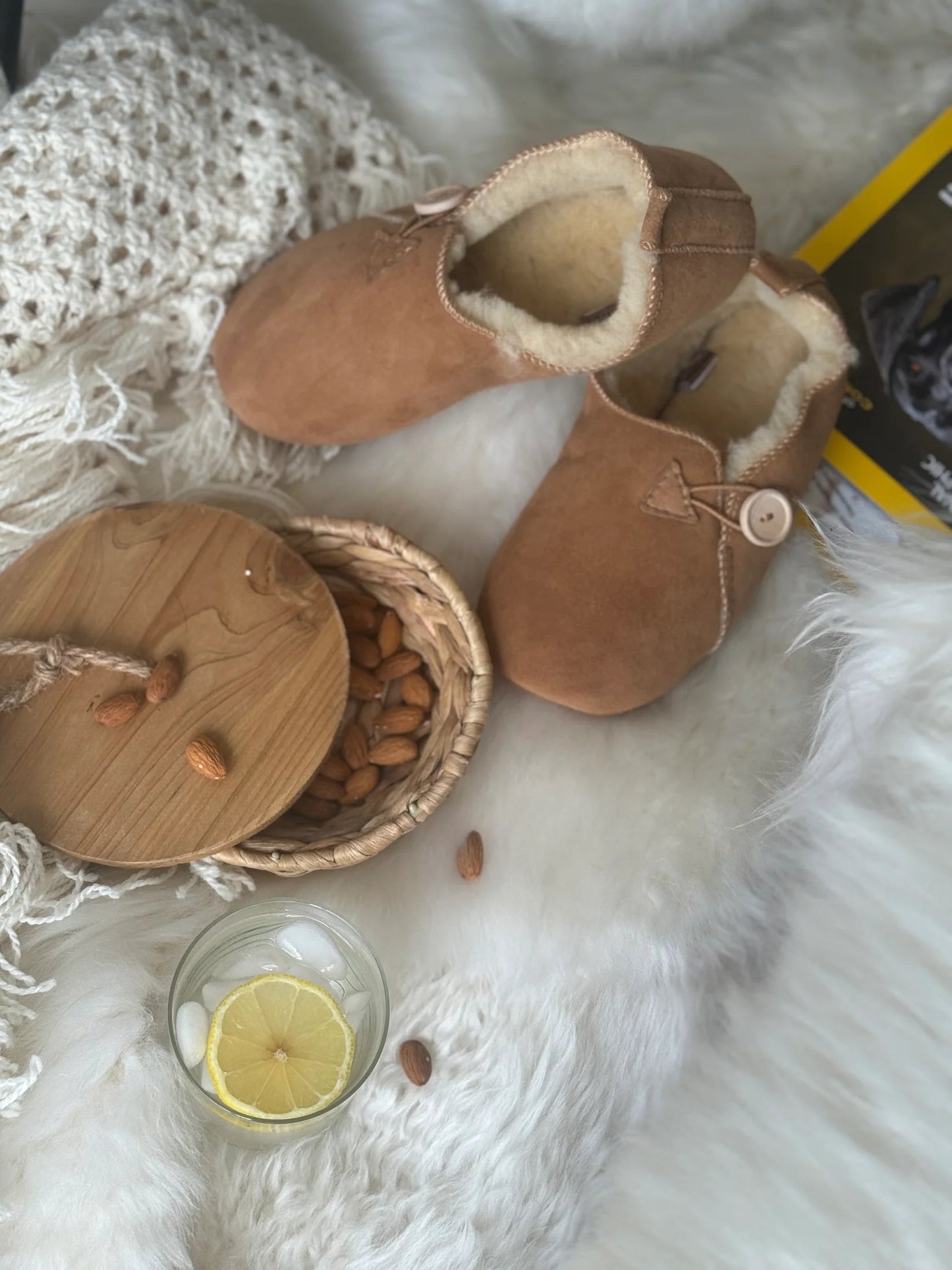 Unisex Boreal Sheepskin Slippers - Beige - Euro Shoe House
