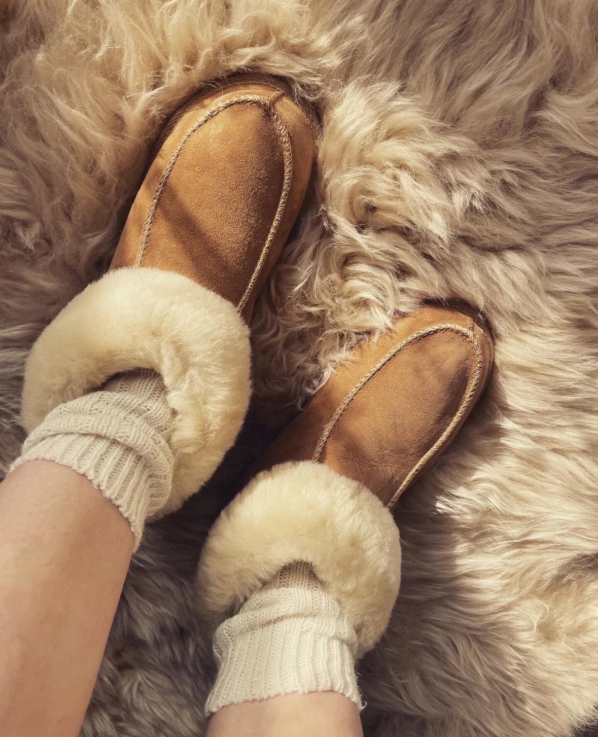 Unisex Eskimo Sheepskin Boots - Beige - Euro Shoe House