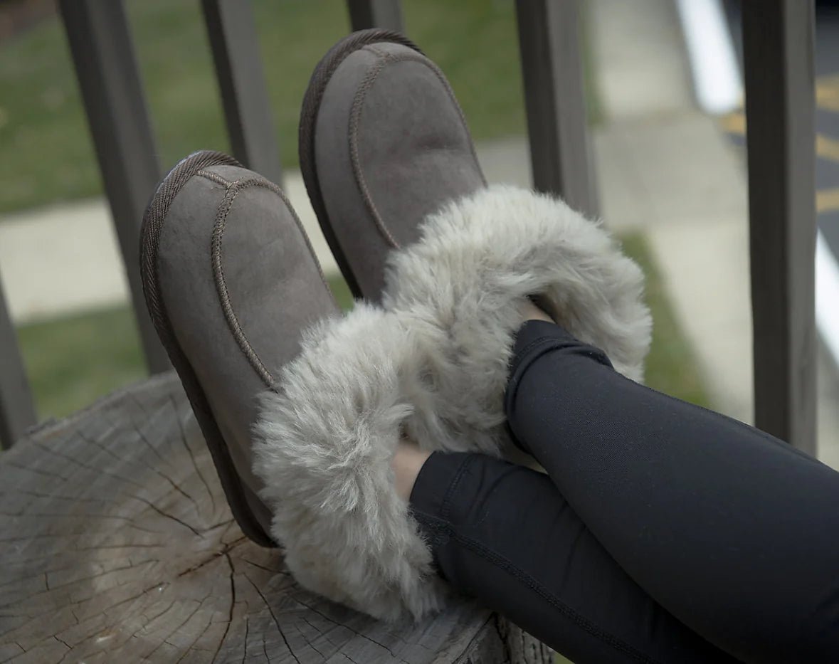 Unisex Eskimo Sheepskin Boots - Brown - Euro Shoe House