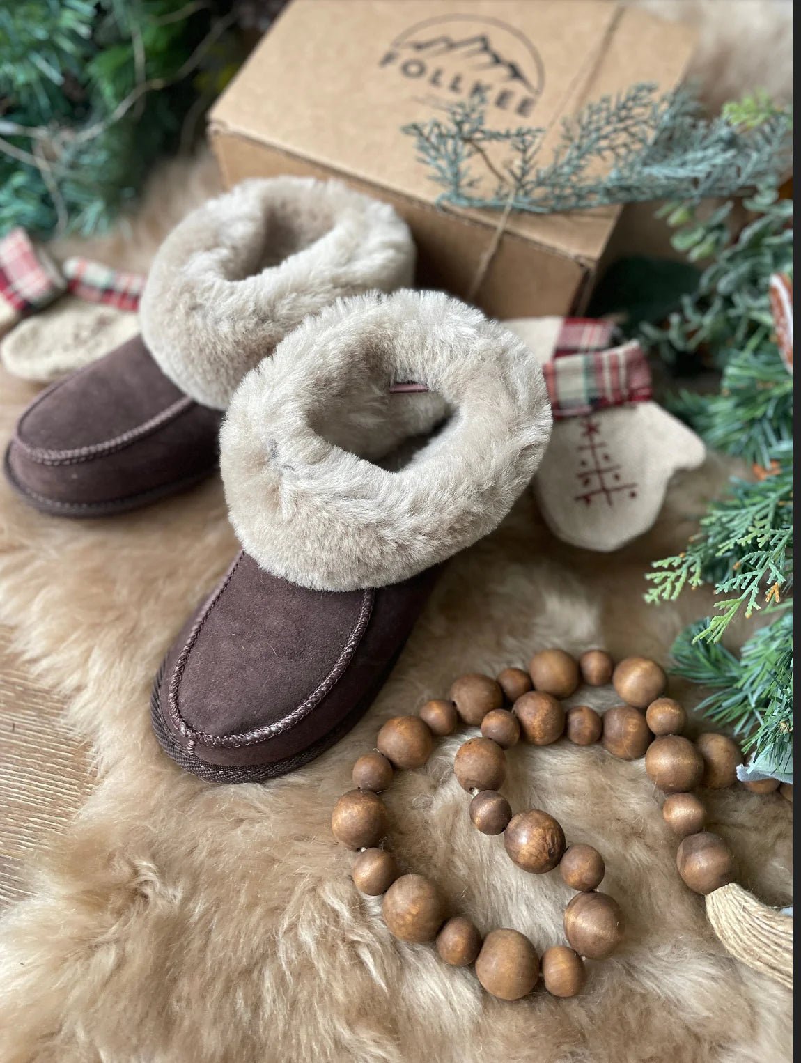 Unisex Eskimo Sheepskin Boots - Brown - Euro Shoe House