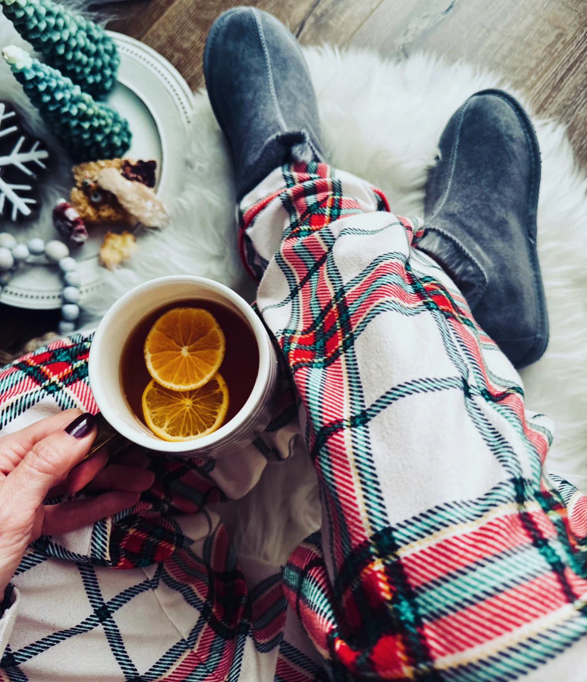 Unisex Tundra Sheepskin Slippers - Grey - Euro Shoe House