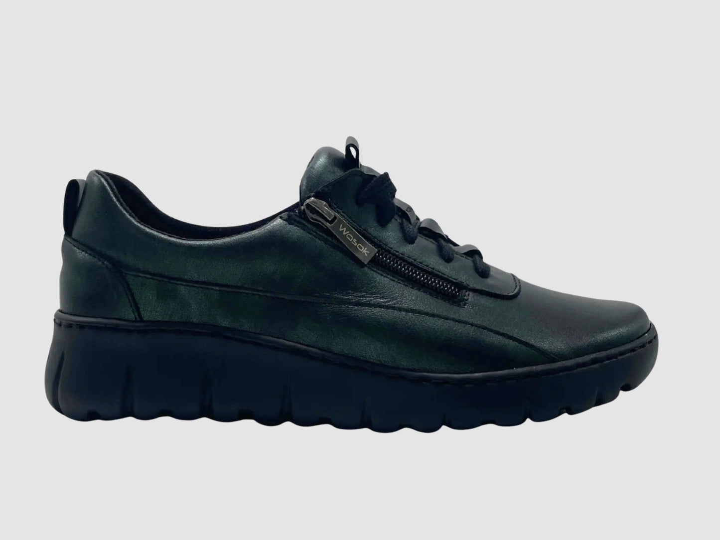 Wasak Azalea Leather Sneaker - Metallic Green - Euro Shoe House