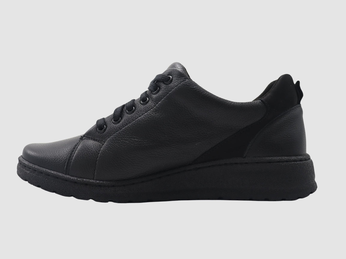 Wasak Freesia Leather Sneaker - Black - Euro Shoe House
