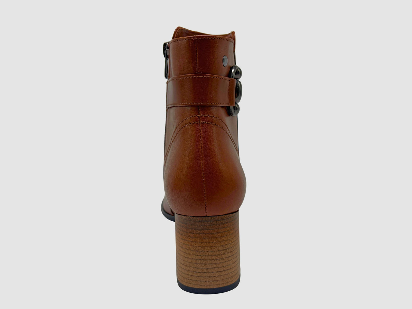 Women's Daria Leather Booties - Brown - Euro Shoe House