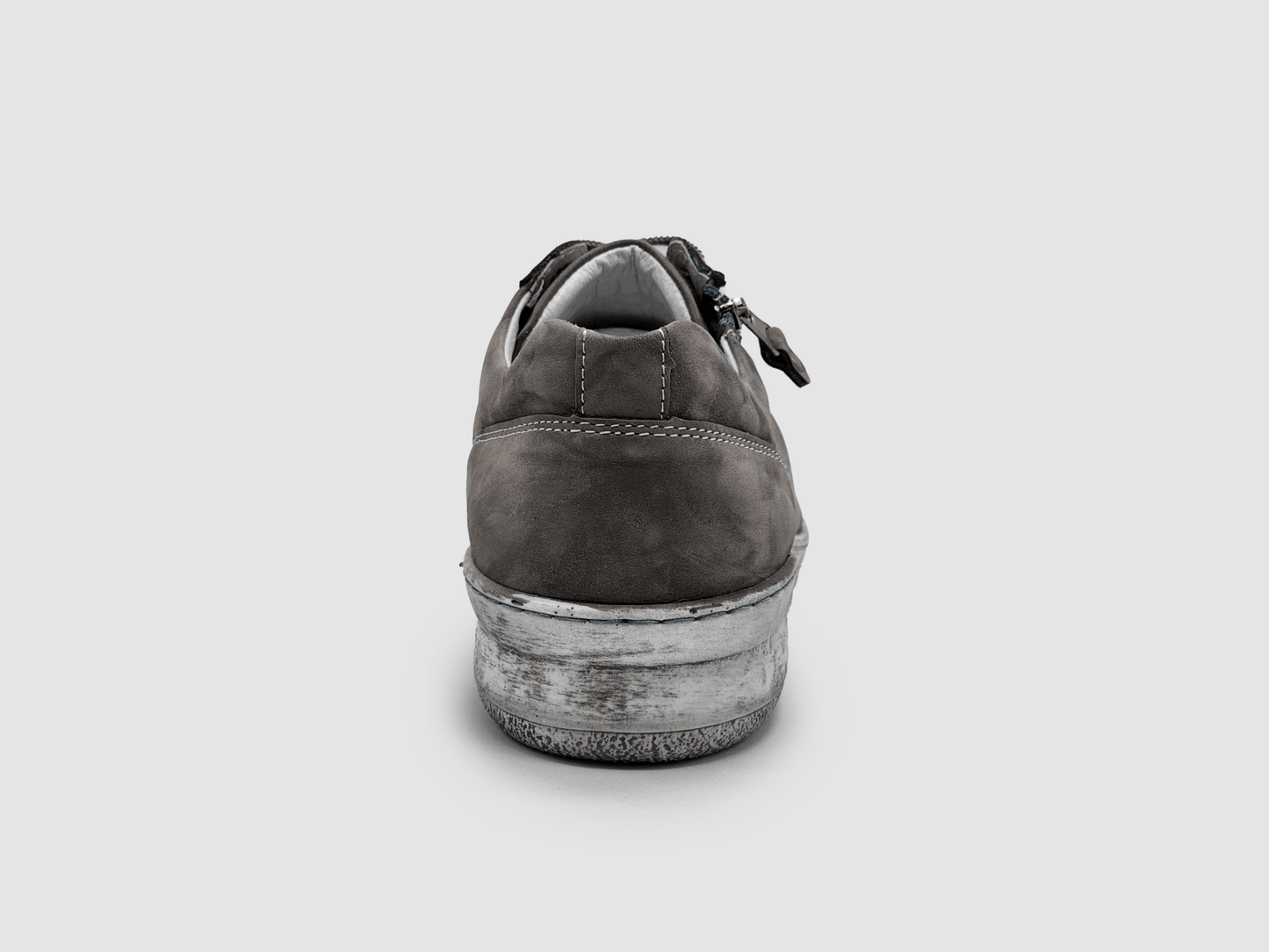 Women's Dr Wellness Zip - Up Leather Shoes - Dark Grey - Euro Shoe House