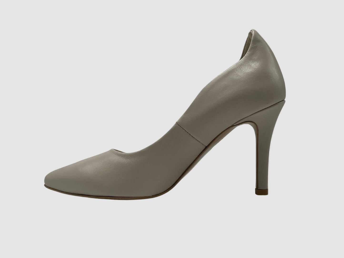 Women's Elise Leather Heels – Beige - Euro Shoe House