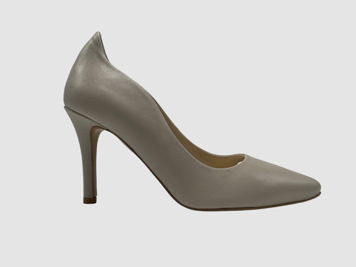 Women's Elise Leather Heels – Beige - Euro Shoe House