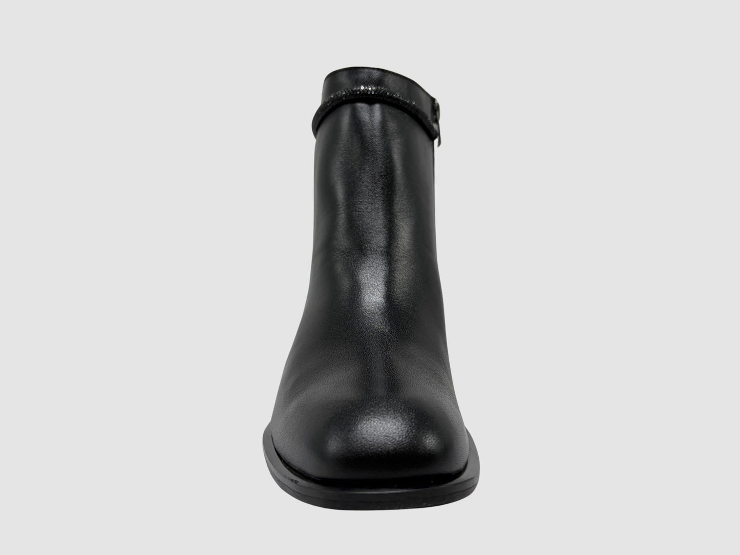 Women's Emina Leather Booties - Black - Euro Shoe House