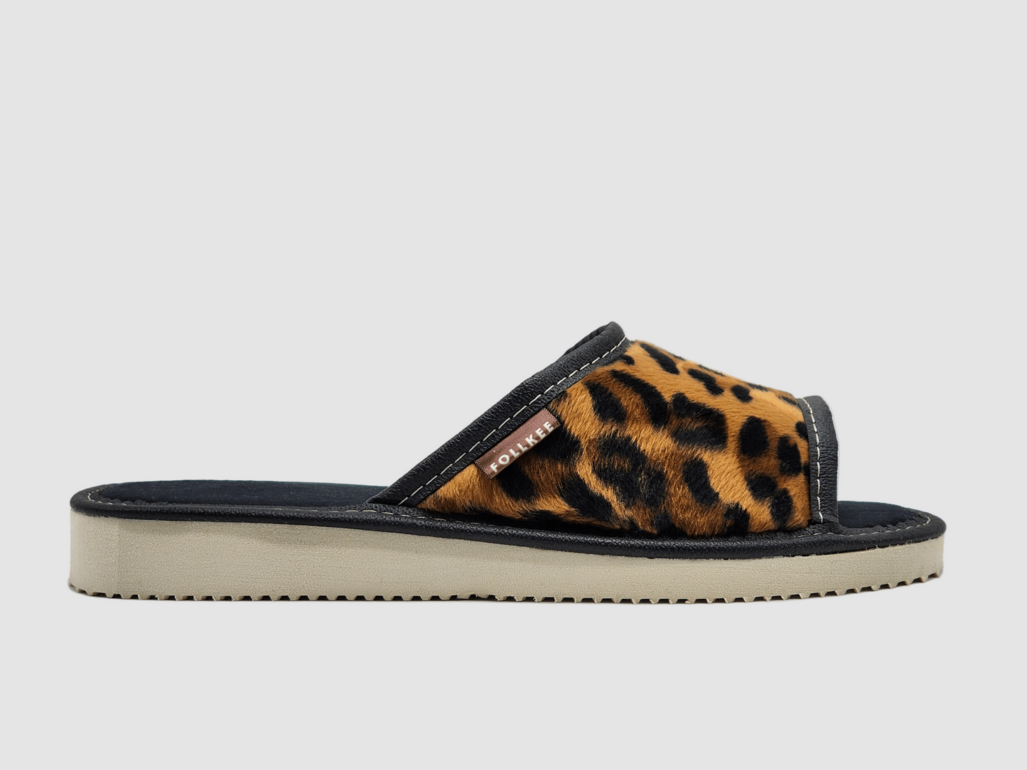 Women's Follkee House Slipper - Dark Cheetah - Euro Shoe House