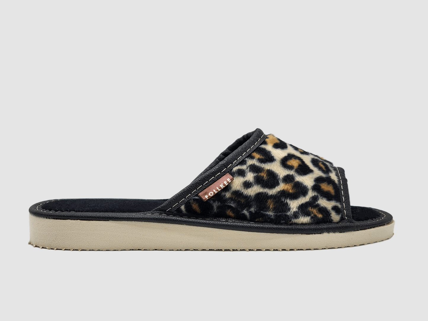 Women's Follkee House Slipper - Light Cheetah - Euro Shoe House