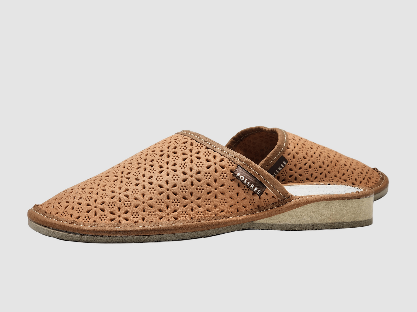 Women's Follkee House Slipper - Tan - Euro Shoe House