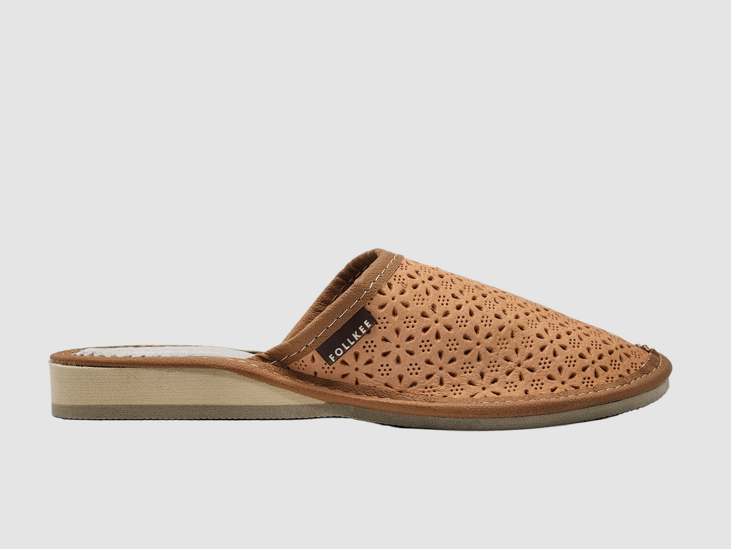 Women's Follkee House Slipper - Tan - Euro Shoe House