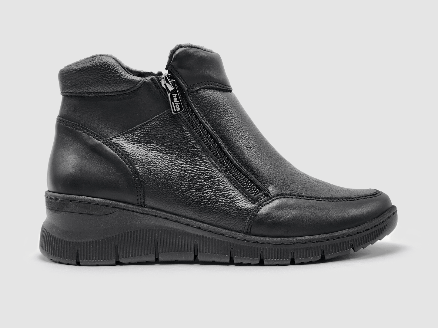 Women's Helios Athena Fleece - Lined Leather Boots - Black - Euro Shoe House