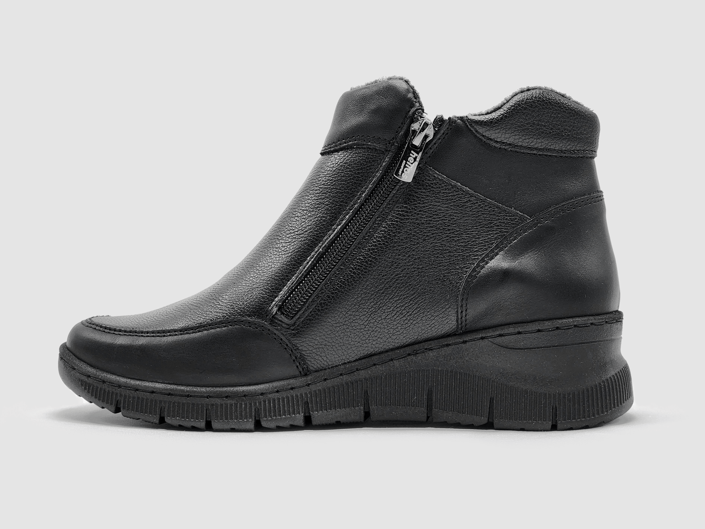 Women's Helios Athena Fleece - Lined Leather Boots - Black - Euro Shoe House