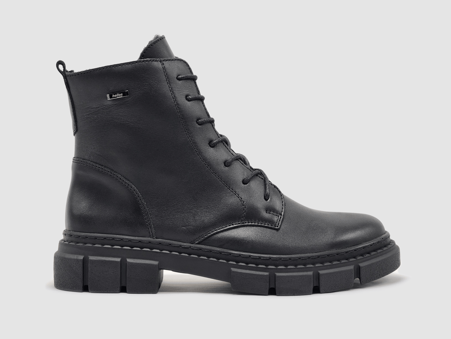 Women's Helios Hebe Fur - Lined Zip - Up Leather Boots - Black - Euro Shoe House