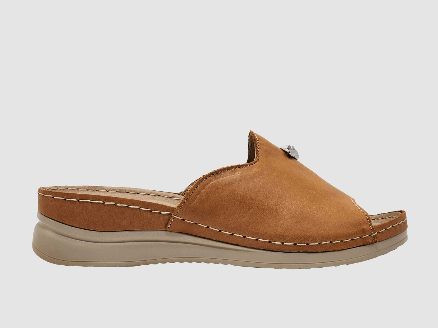 Women's Hera Leather Sandal - Orange - Euro Shoe House