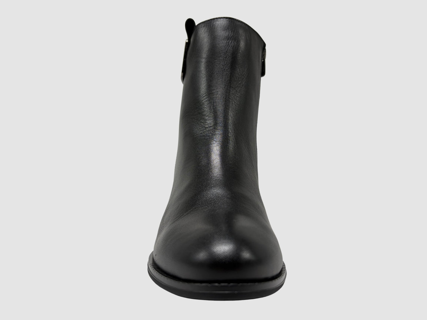 Women's Iwona Leather Booties - Black - Euro Shoe House