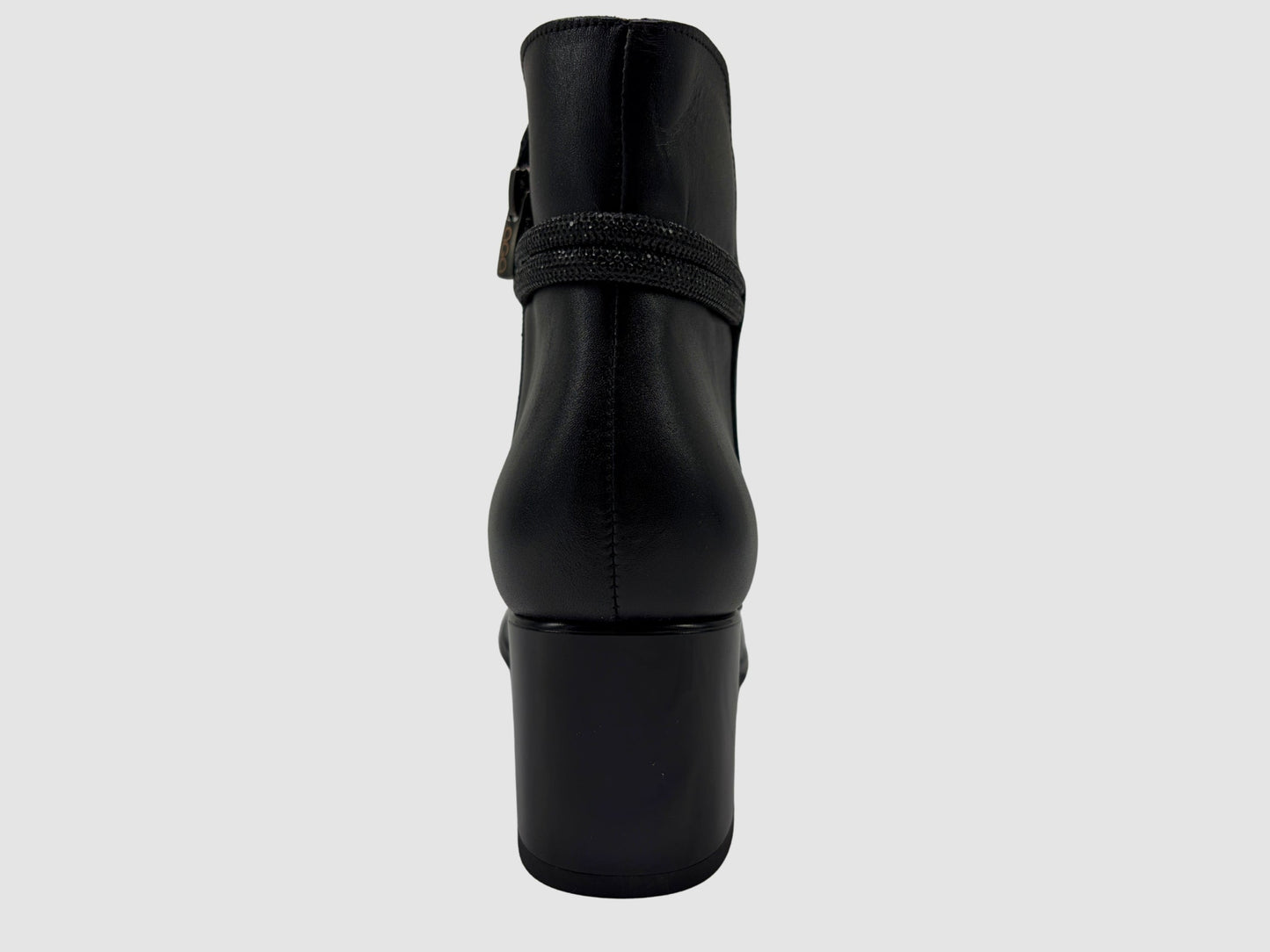Women's Laura Leather Booties - Black - Euro Shoe House