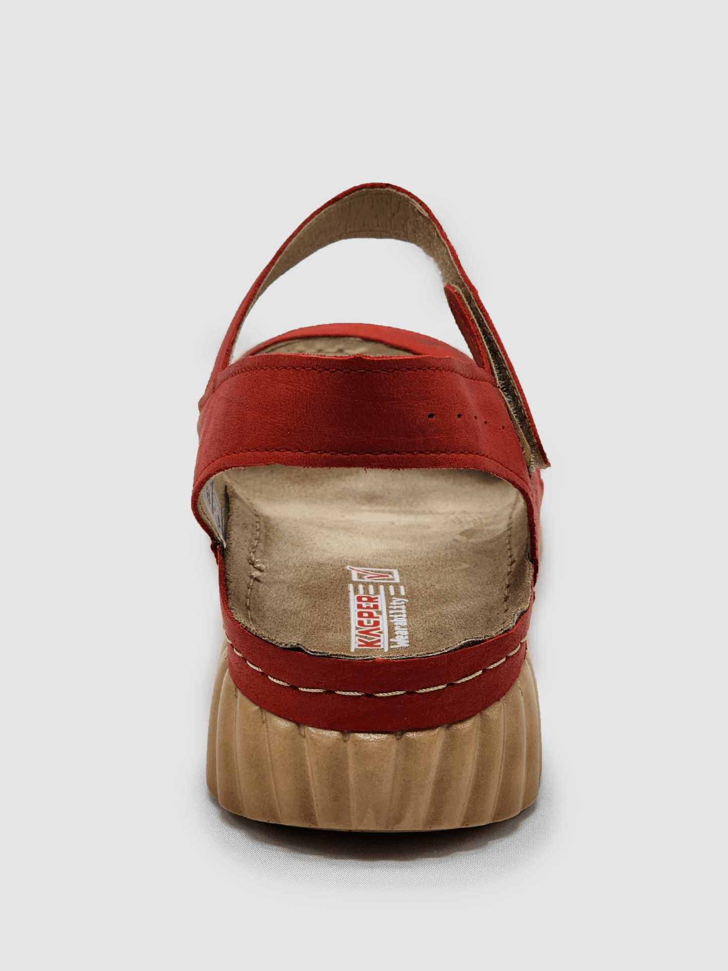 Women's Leather Sandals - Red - Euro Shoe House