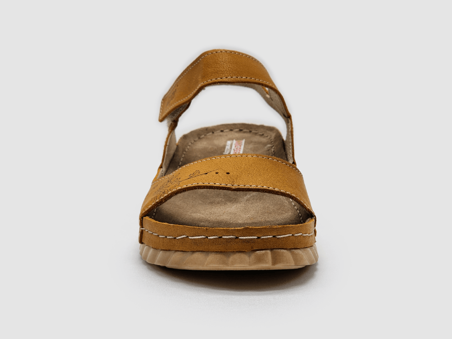 Women's Leather Sandals - Yellow - Euro Shoe House