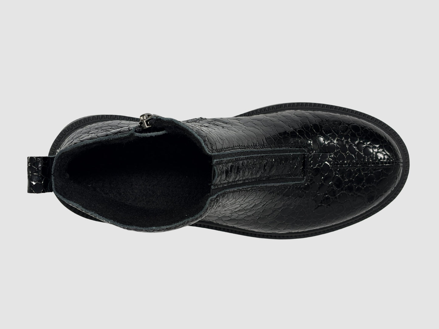 Women's Noir Leather Boots - Crocodile/Black - Euro Shoe House