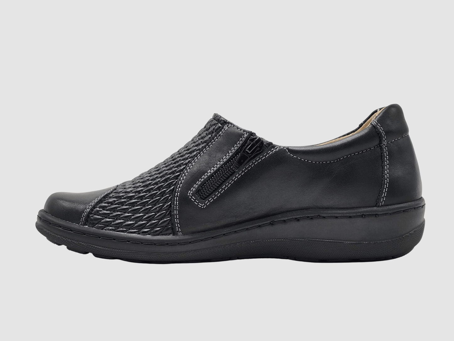 Women's Nyx Leather Slip On Shoes - Black - Euro Shoe House