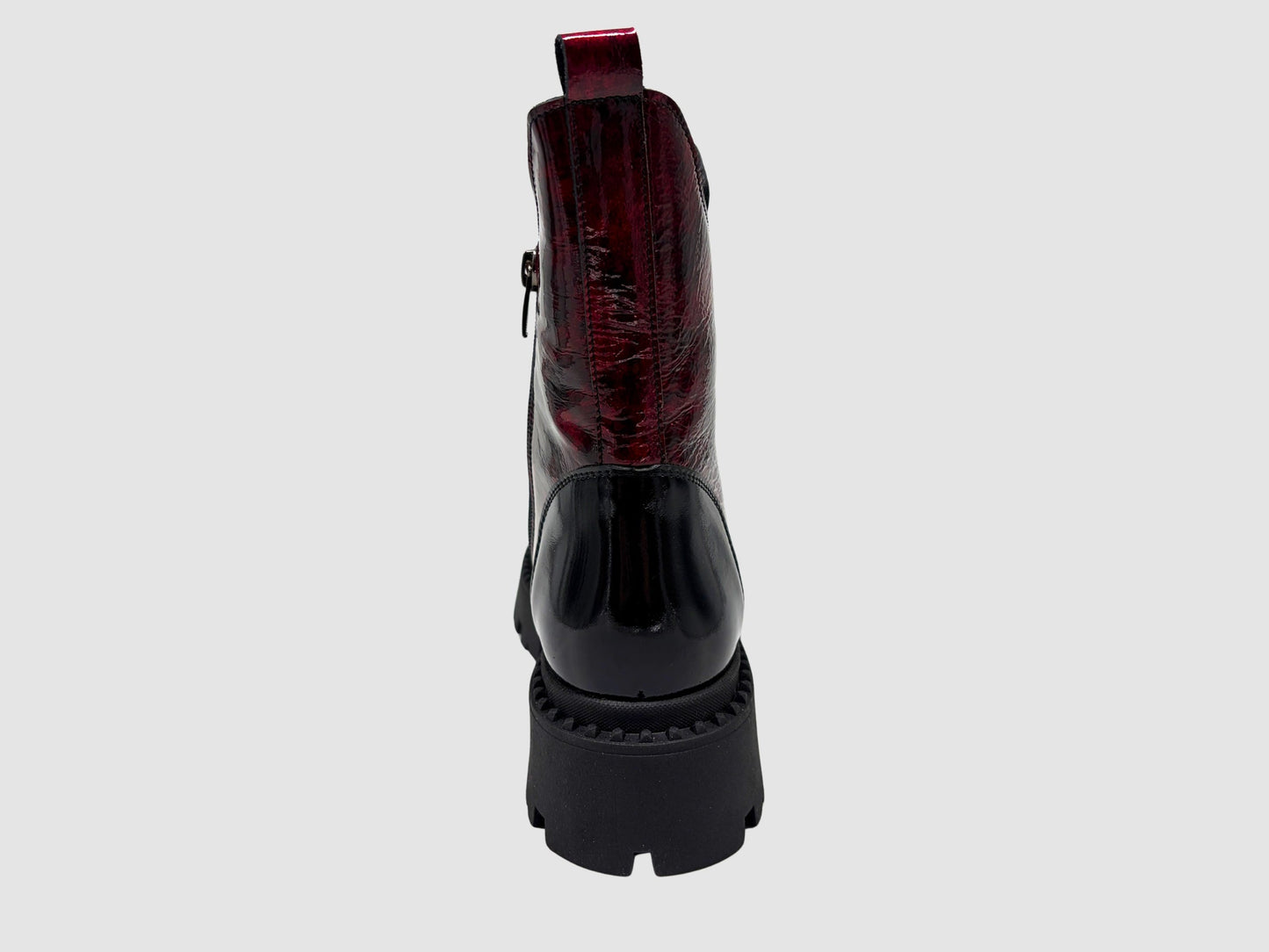 Women's Oksana Leather Boots - Black/Red - Euro Shoe House