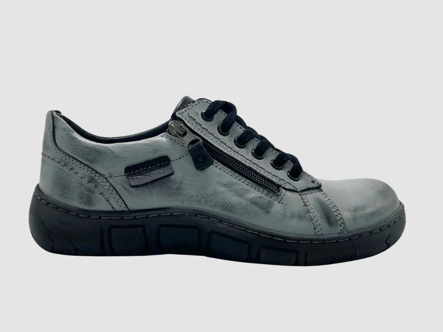 Women's Original Leather Shoes - Blue/Grey - Euro Shoe House