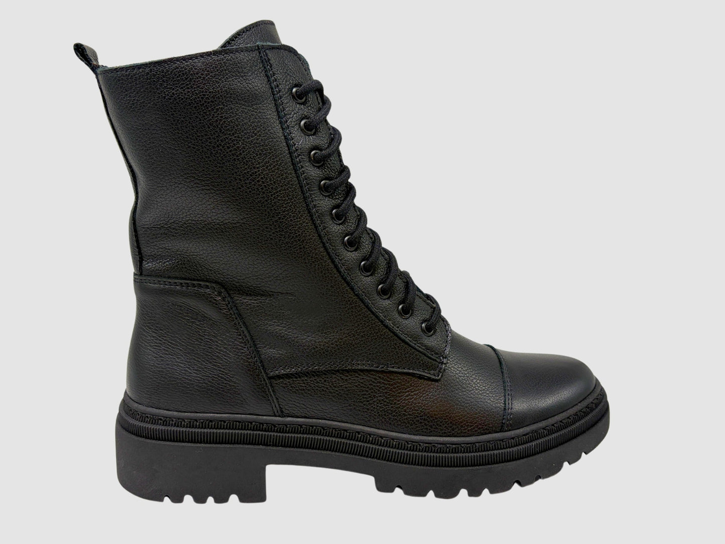 Women's Rhea Leather Boots - Black - Euro Shoe House