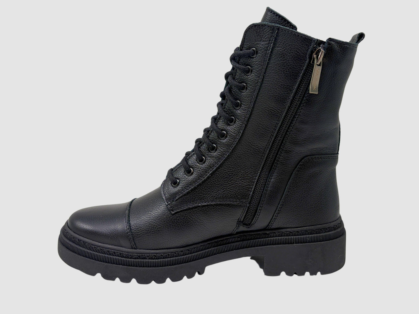 Women's Rhea Leather Boots - Black - Euro Shoe House