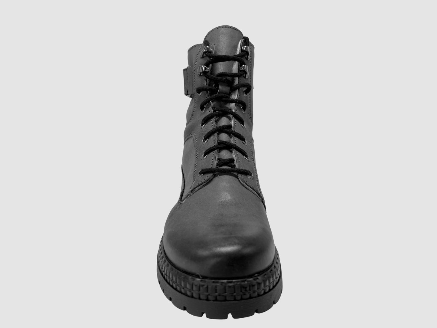 Women's Vale Leather Boots - Grey - Euro Shoe House