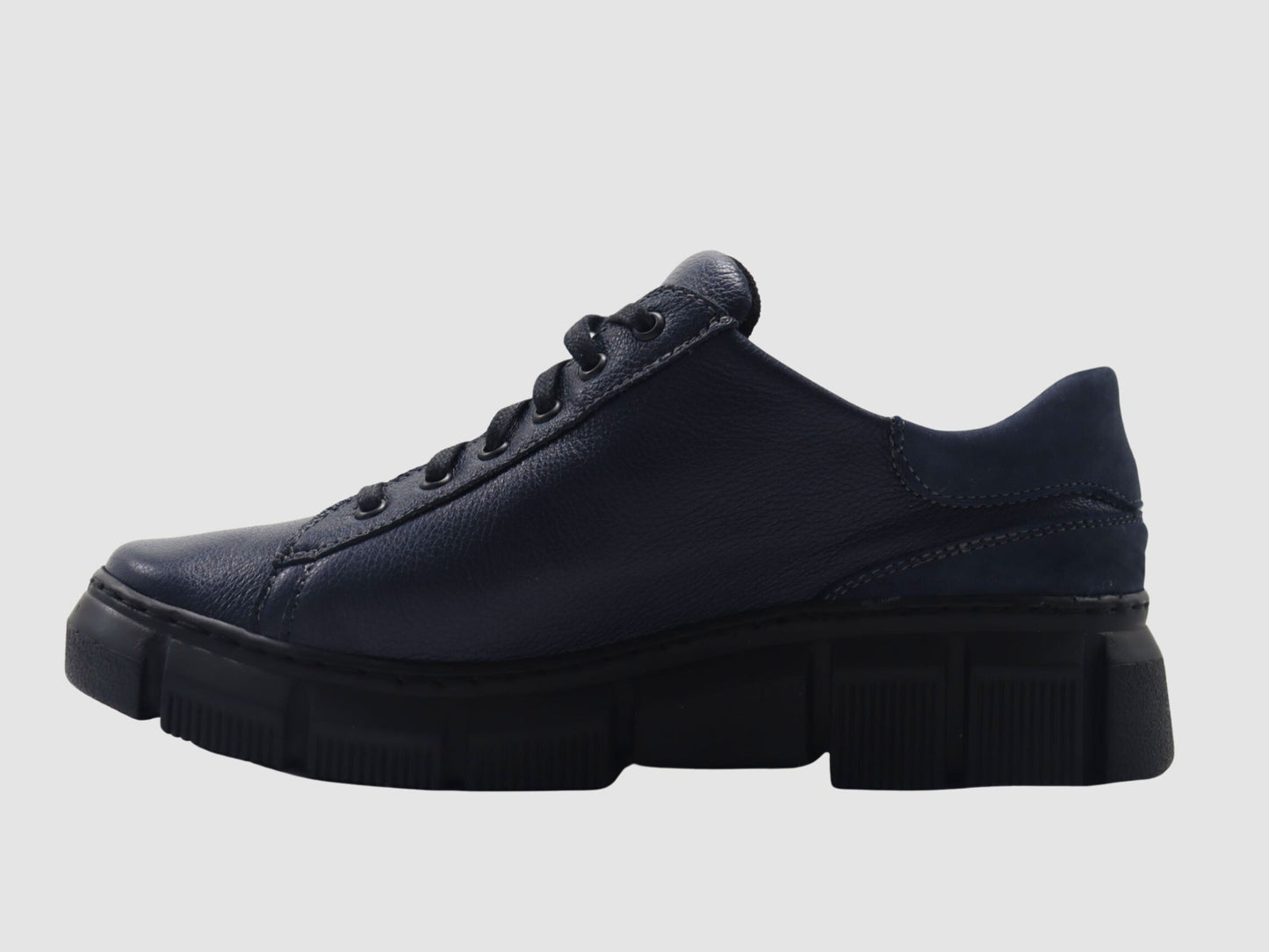 Women's Vanda Leather Sneaker - Navy - Euro Shoe House