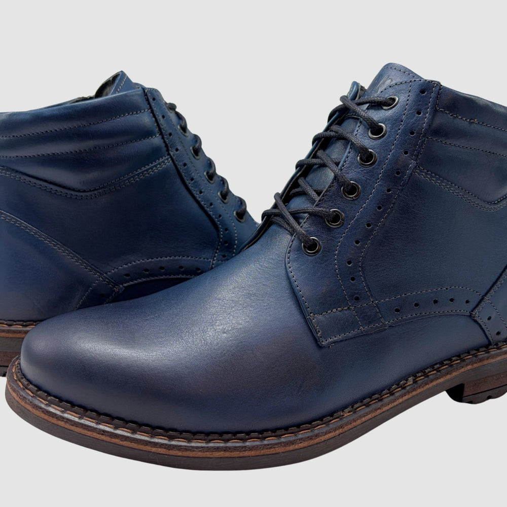 
                  
                    Men's Adrian Leather Boots - Blue - Euro Shoe House
                  
                
