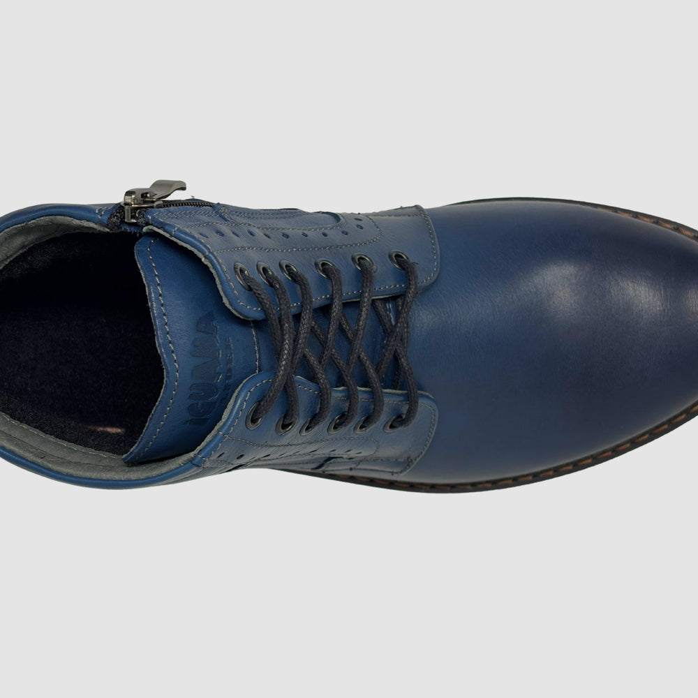 
                  
                    Men's Adrian Leather Boots - Blue - Euro Shoe House
                  
                