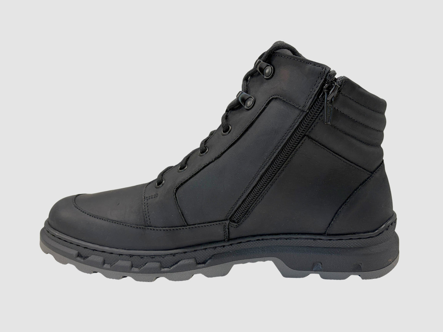 Men's Atlas Leather Boots - Black - Euro Shoe House