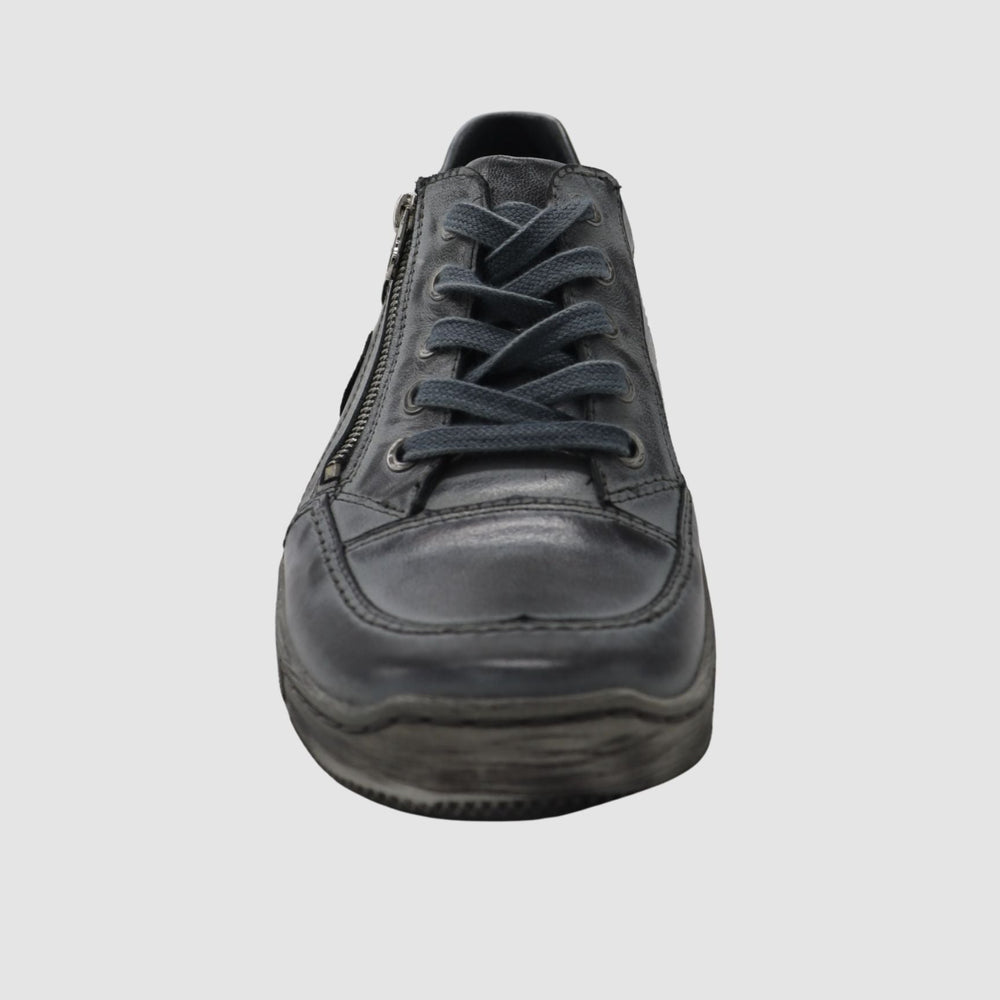 
                  
                    Men's Comfort Zip - Up Leather Shoes - Blue/Grey - Euro Shoe House
                  
                