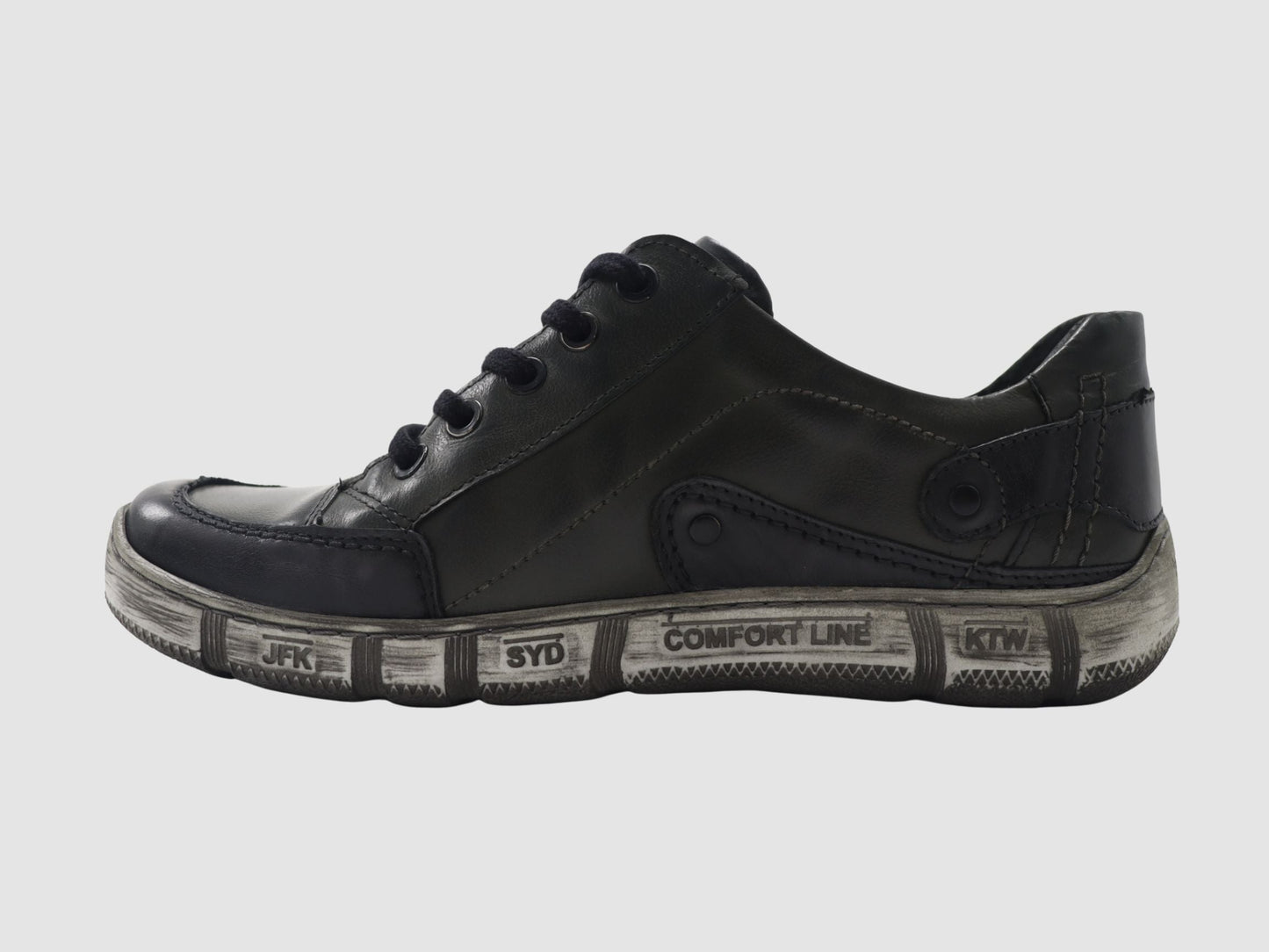 Men's Comfort Zip - Up Leather Shoes - Olive - Euro Shoe House