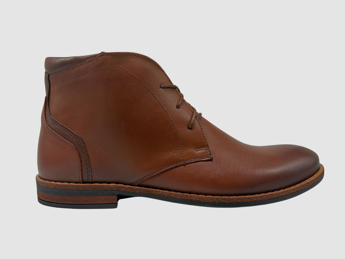 Men's Daniel Leather Boots - Brown - Euro Shoe House